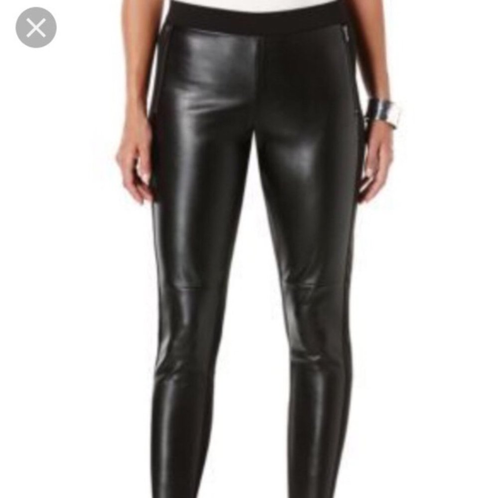 Rafaella Faux Leather Front Leggings